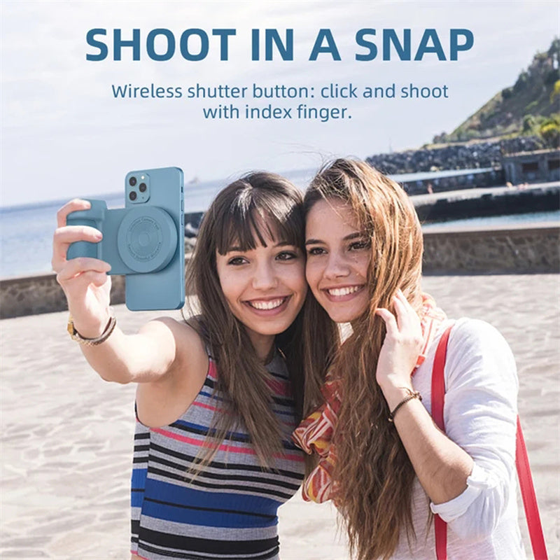 3-in-1 Multifunctional Phone Holder with Anti-Shake Design β Magnetic Camera Handle for Stable Photography 3