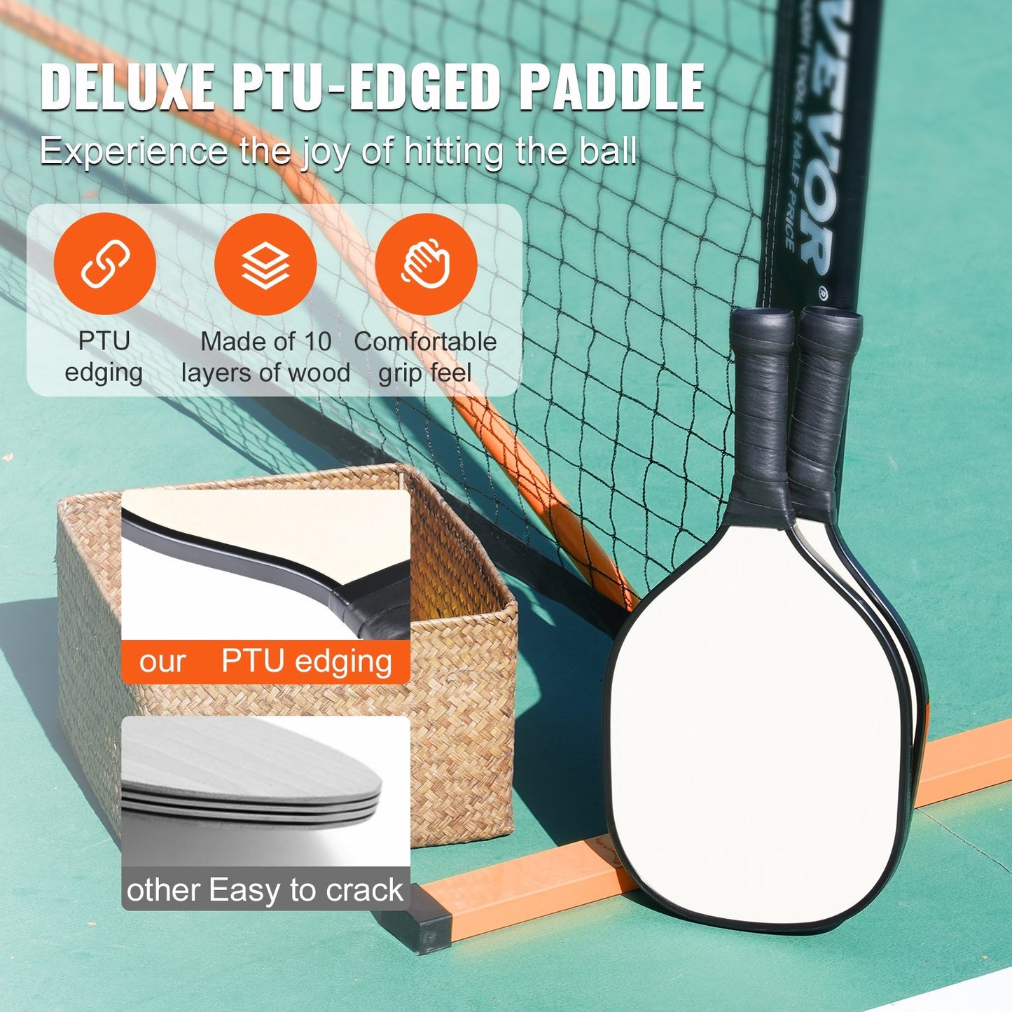 Portable 22FT Pickleball Net Set with Carrying Bag, Paddles & Balls β Weather Resistant, Best Portable Pickleball Net for Outdoor Fun 6