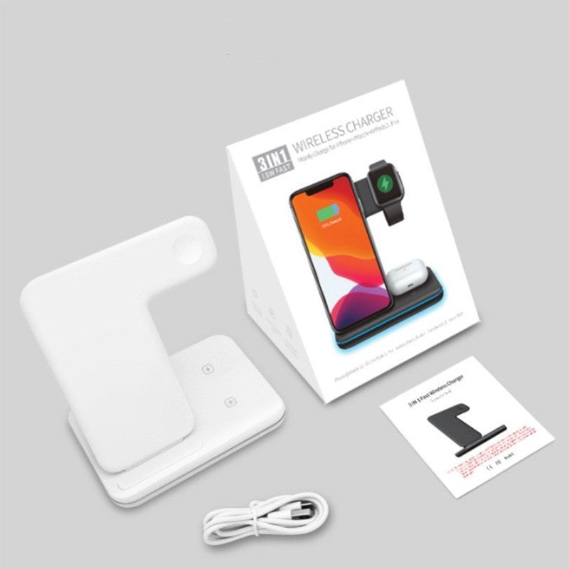 3-in-1 Wireless Charger Station for Phone, Watch, and Headset β Fast Charging Pad 2