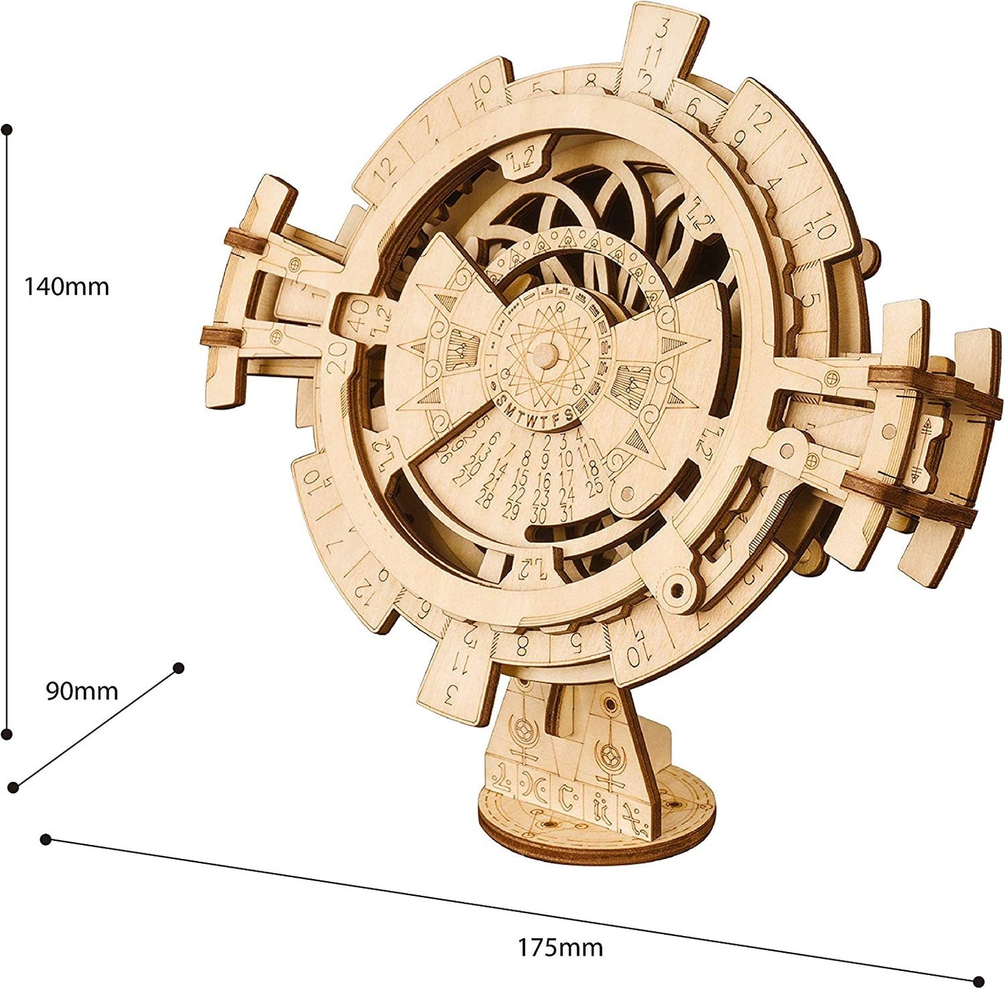 DIY 3D Wooden Puzzle Perpetual Calendar Kit