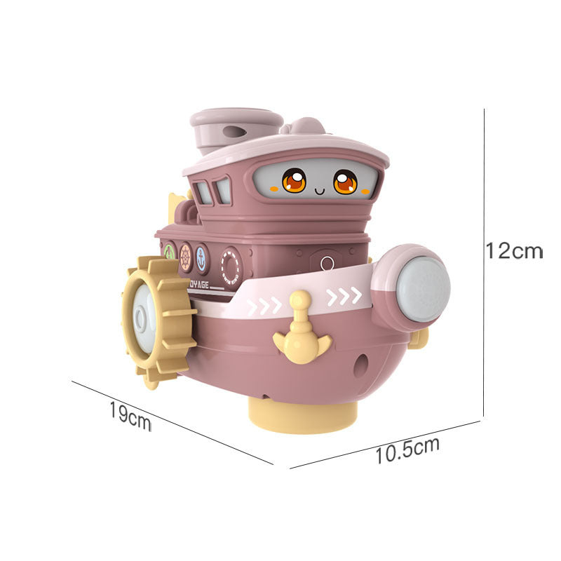 Electric Water Spray Toy Boat with Lights and Sounds β Fun Light Up Bath Toy for Kids 5