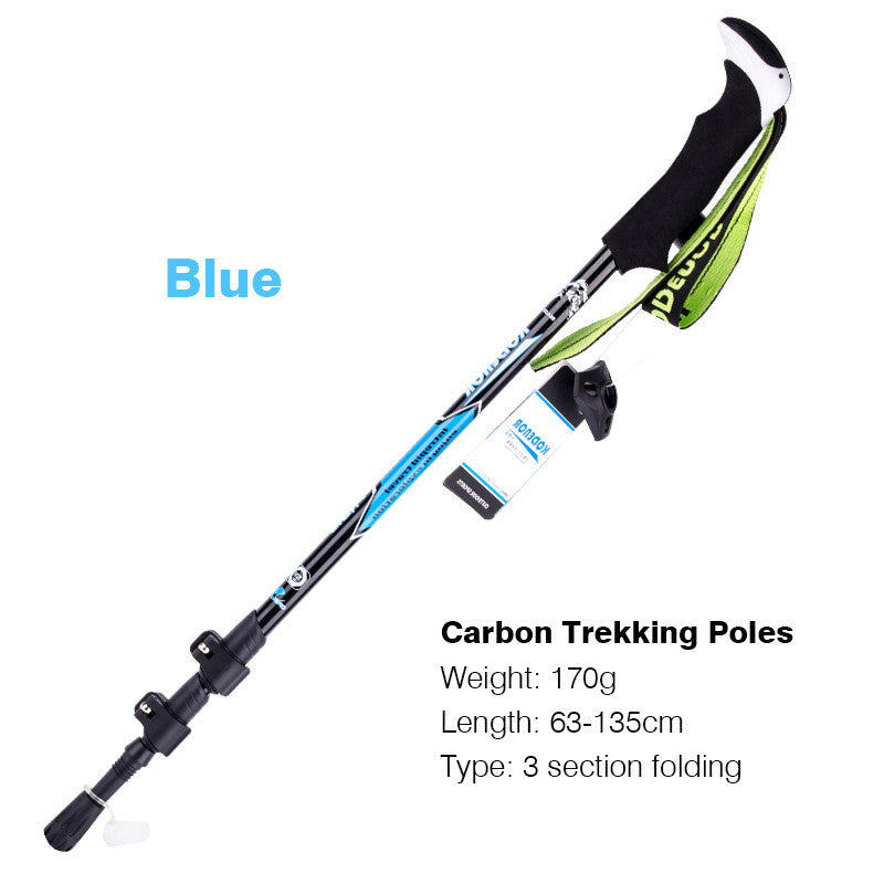 Multifunctional Telescopic Carbon Fiber Trekking Pole β Lightweight and Adjustable 63-135cm 7