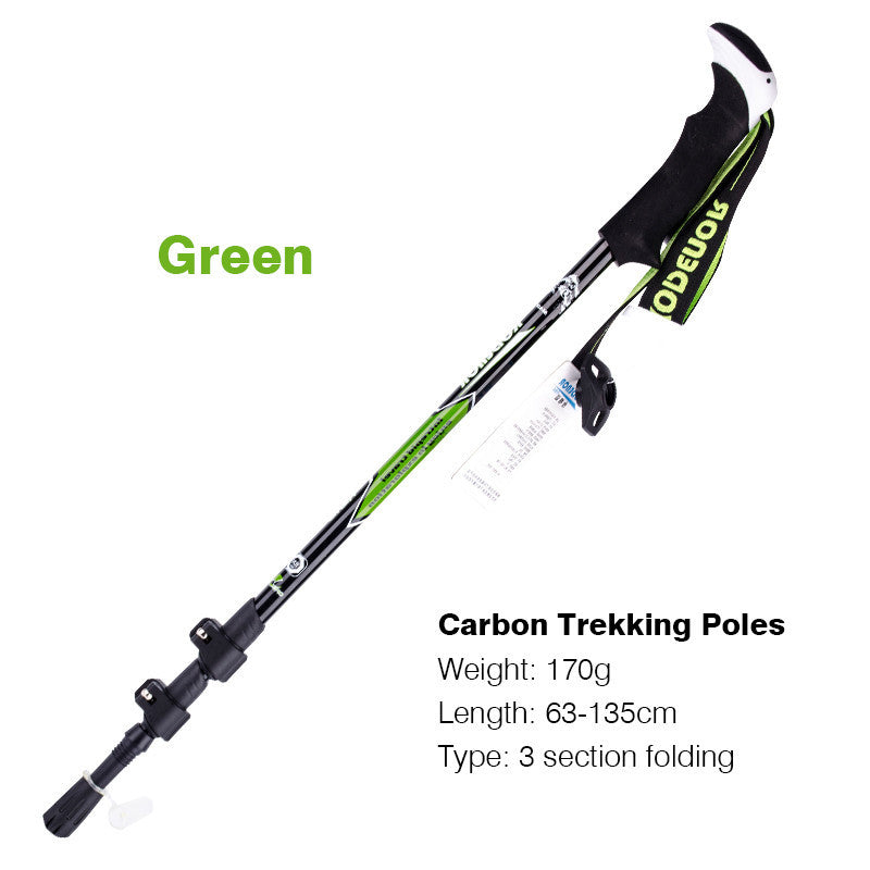 Multifunctional Telescopic Carbon Fiber Trekking Pole β Lightweight and Adjustable 63-135cm 6