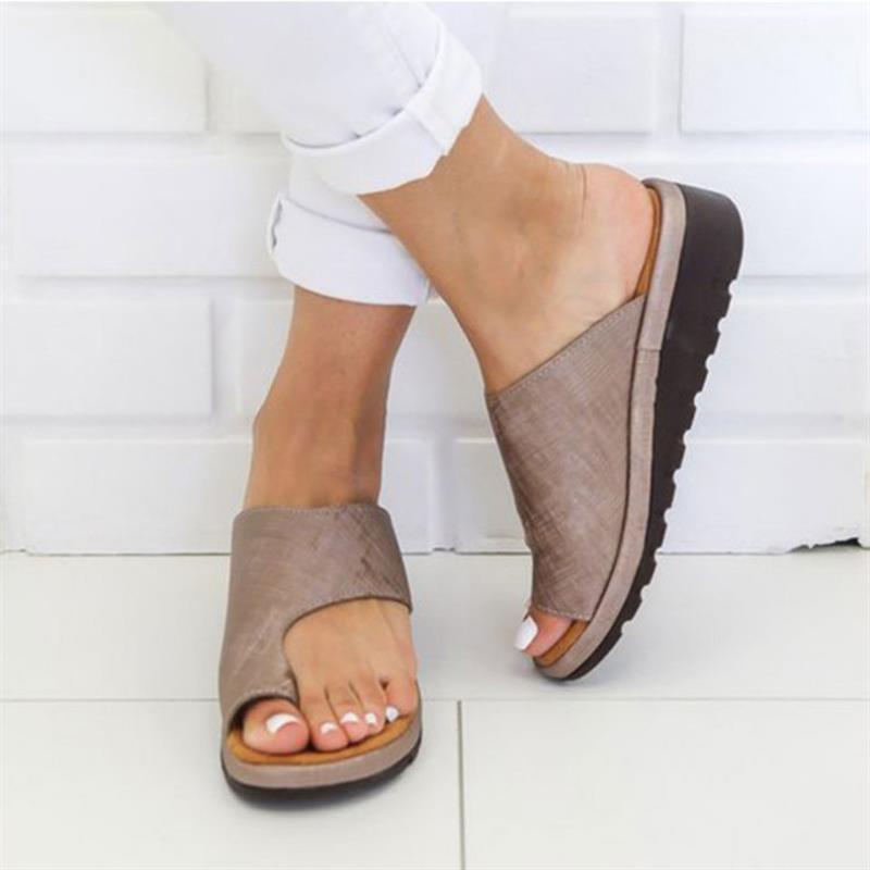 Comfortable Women's Platform Sandals with Orthopedic Bunion Corrector β Casual Flat Shoes in Plus Sizes 35-43 5