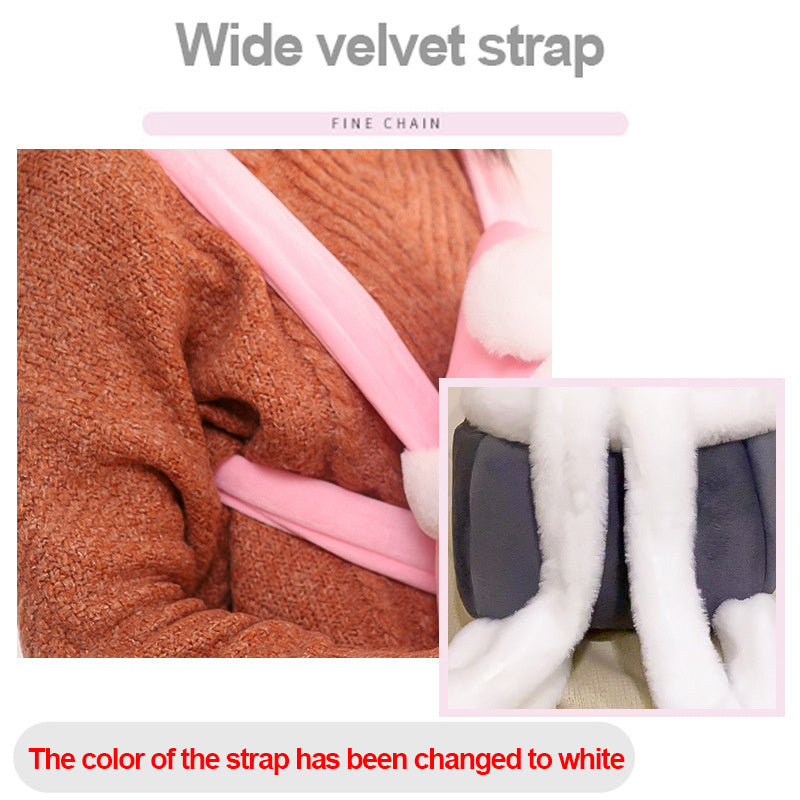 Cute Japanese and Korean Style Cat Litter Bag β Soft Velvet Material, 6-12 kg Capacity 3