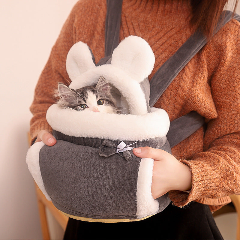 Cute Japanese and Korean Style Cat Litter Bag β Soft Velvet Material, 6-12 kg Capacity 6