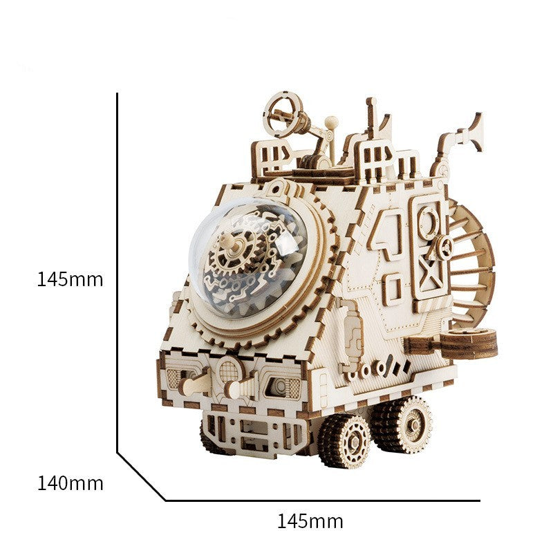Wooden Music Box Robot Assembly Kit β 221 Pieces with Love Tune 8