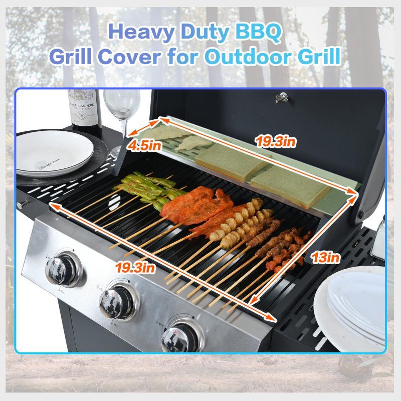 Three-Burner Propane Grill with Stainless Steel Construction and Built-in Thermometer