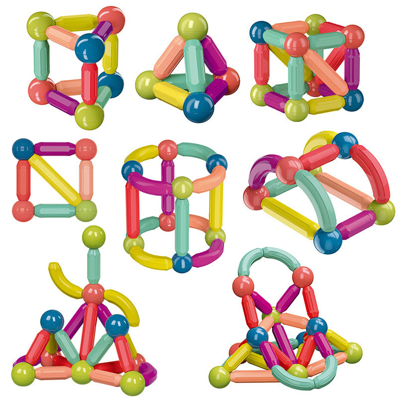 Magnetic Building Blocks Set for Kids β 50-100 Colorful Magnetic Tiles for Creative Play and Learning 4
