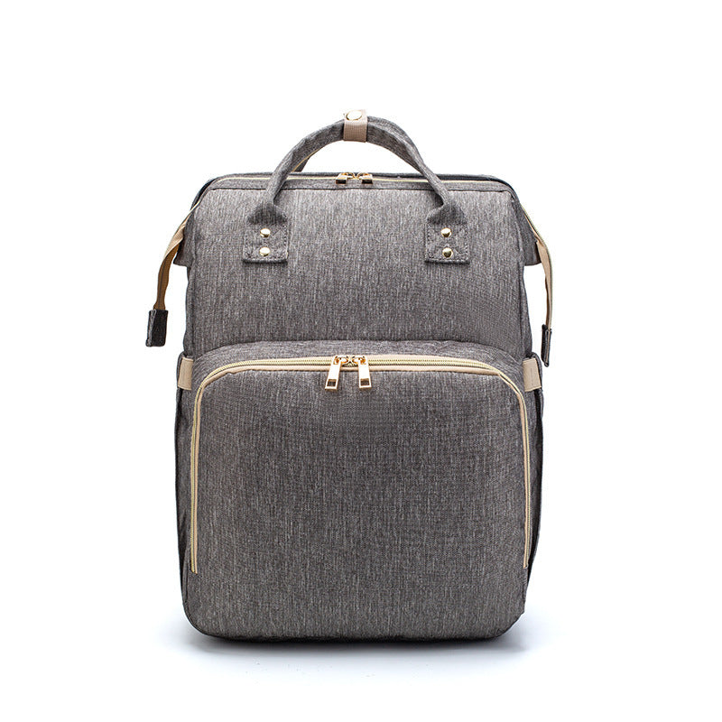 Large Capacity Diaper Bag Backpack with USB Charging and Portable Crib Function β Multi-functional Baby Bag 20
