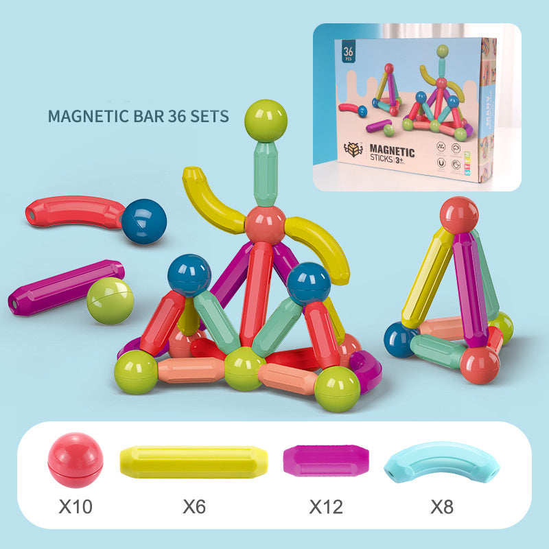 Magnetic Building Blocks Set for Kids β 50-100 Colorful Magnetic Tiles for Creative Play and Learning 6