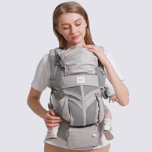 Front and Rear Dual-Use Baby Carrier - Adjustable Cotton Carrier for Newborns and Toddlers, Supports M-Shaped Sitting Posture 1