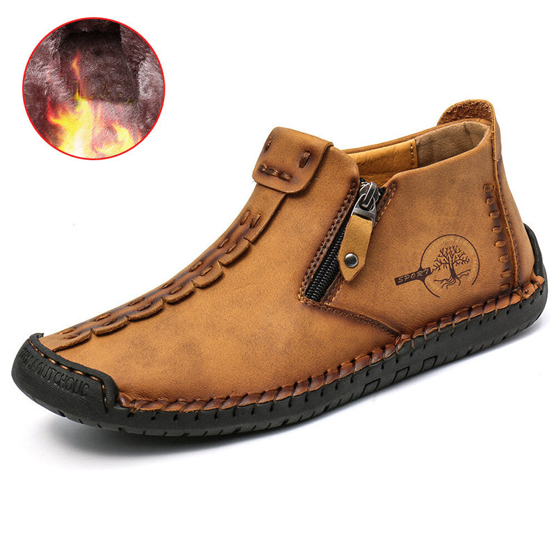 Stylish Men's Ankle Boots with Zipper β Comfortable Breathable Microfiber Hiking Shoes in Multiple Colors 15