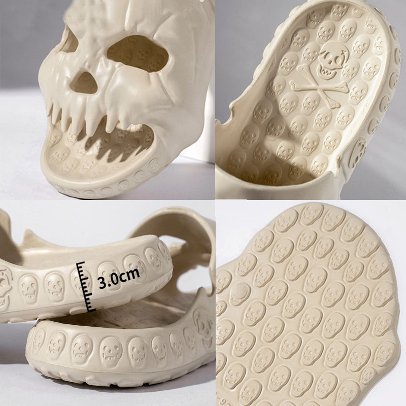 Personalized Skull Design Flip-Flops – Comfortable Indoor and Outdoor Slippers for Men 9