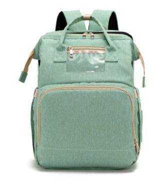 Large Capacity Diaper Bag Backpack with USB Charging and Portable Crib Function β Multi-functional Baby Bag 26