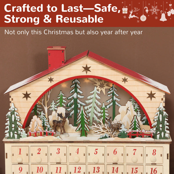 Christmas Advent Calendar with LED Lights