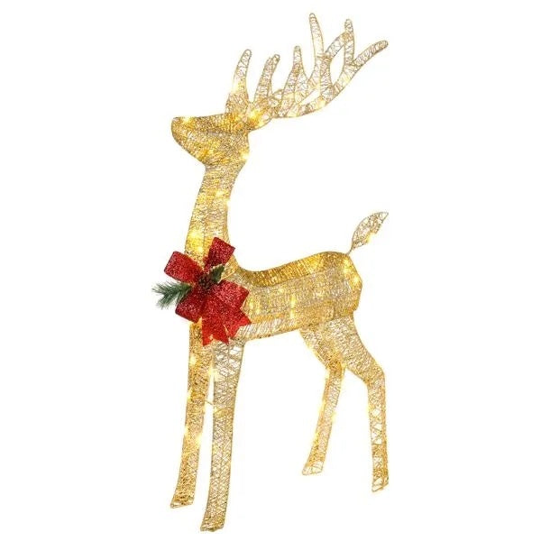 4Ft Lighted Christmas Reindeer Outdoor Decoration