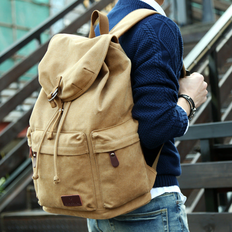 Large Capacity Vintage Canvas Travel Backpack for Men and Women β Breathable Design, Multiple Colors 3