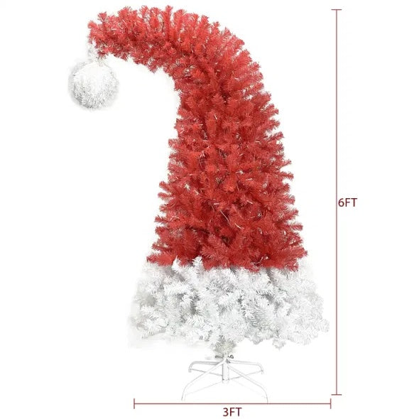 6FT Pre Lit Artificial Christmas Tree with 300 LED Lights