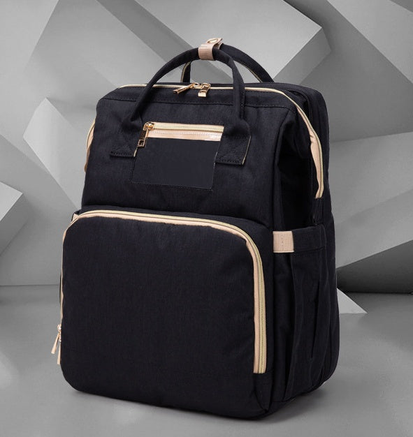 Large Capacity Diaper Bag Backpack with USB Charging and Portable Crib Function β Multi-functional Baby Bag 15
