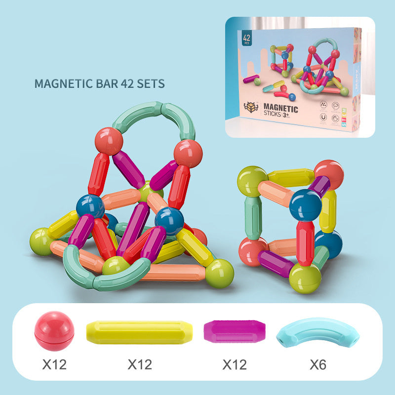 Magnetic Building Blocks Set for Kids β 50-100 Colorful Magnetic Tiles for Creative Play and Learning 7