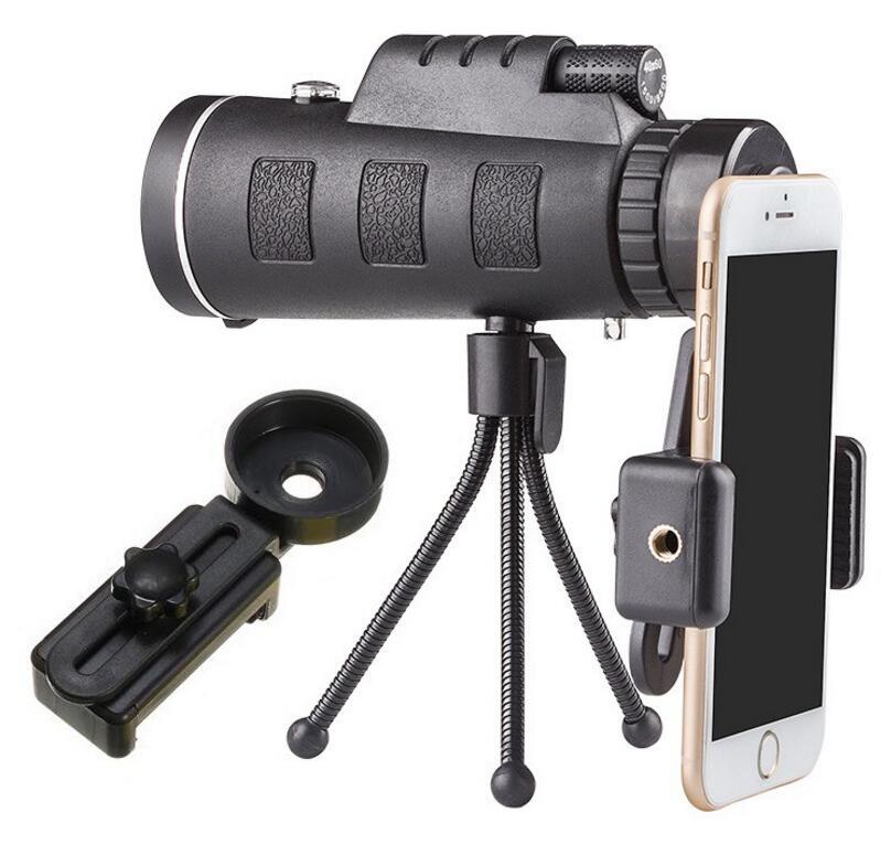 Monocular Telescope with 40x60 Zoom, Compass, Tripod, and Phone Clip for Outdoor Adventures 4