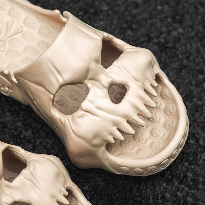 Personalized Skull Design Flip-Flops – Comfortable Indoor and Outdoor Slippers for Men 8