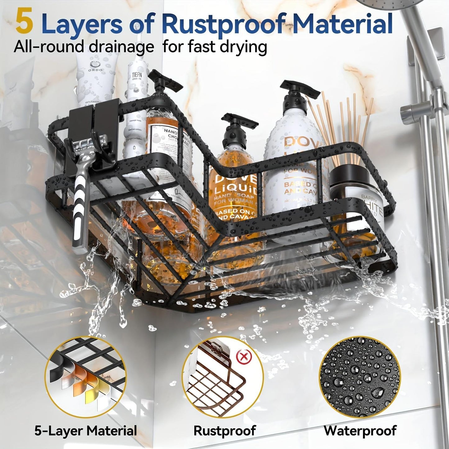 Corner Shower Storage Rack