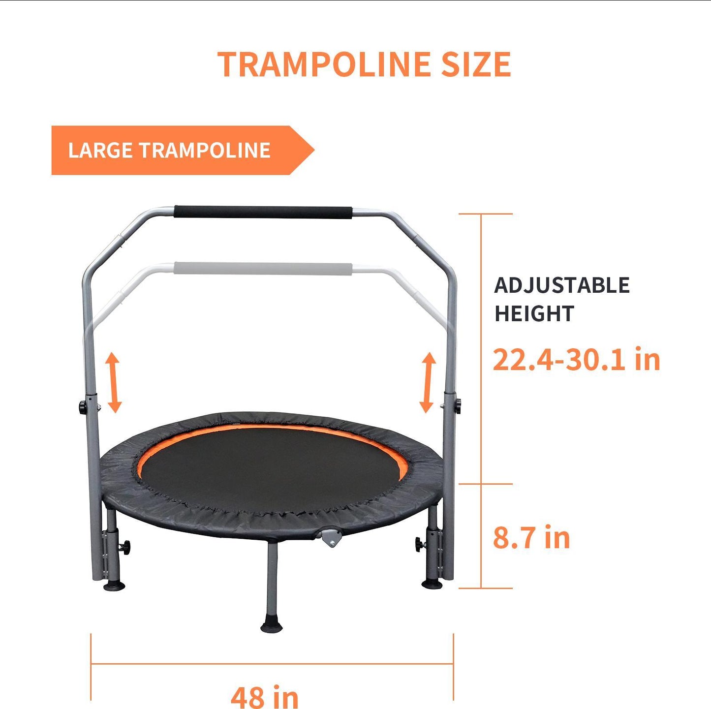 48 Inch Folding Mini Fitness Trampoline