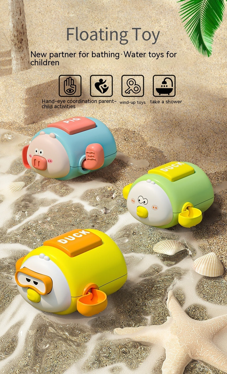 Colorful Cartoon Clockwork Bath Toys for Kids - Wind-Up Water Toys in Durable Plastic, Ideal for Small Hands 4