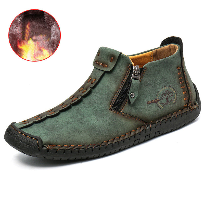 Stylish Men's Ankle Boots with Zipper β Comfortable Breathable Microfiber Hiking Shoes in Multiple Colors 17