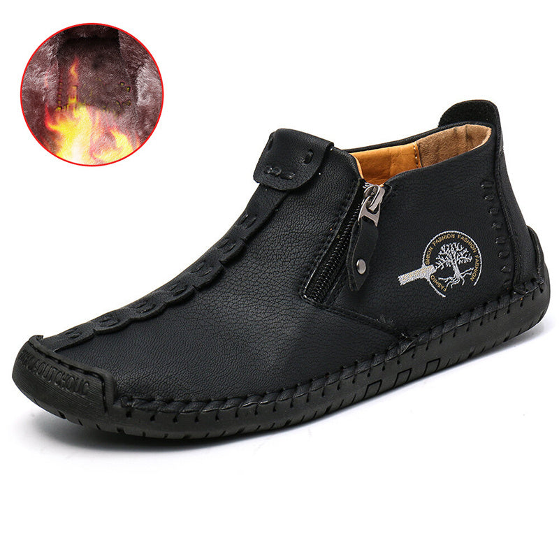 Stylish Men's Ankle Boots with Zipper β Comfortable Breathable Microfiber Hiking Shoes in Multiple Colors 14