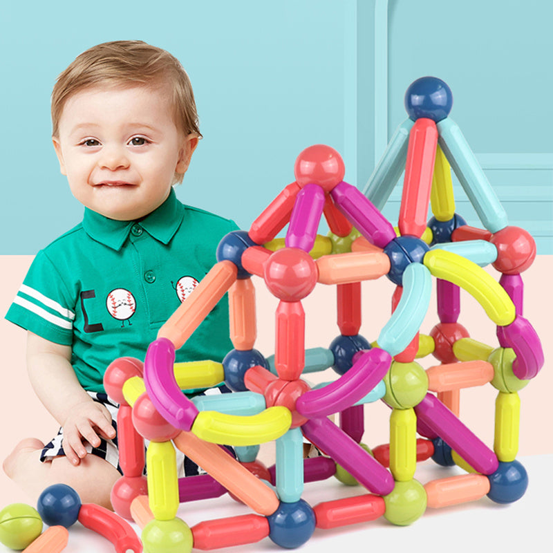 Magnetic Building Blocks Set for Kids β 50-100 Colorful Magnetic Tiles for Creative Play and Learning 1