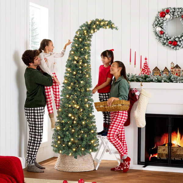 Slim 6ft Christmas Tree with 200 Warm White LEDs