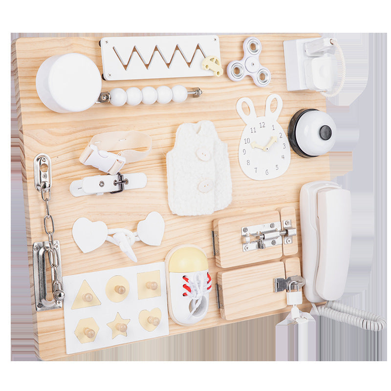 Montessori Busy Board Educational Toy for Babies 0-3 Years β Multifunctional Learning Toy for Fine Motor Skills Development 3