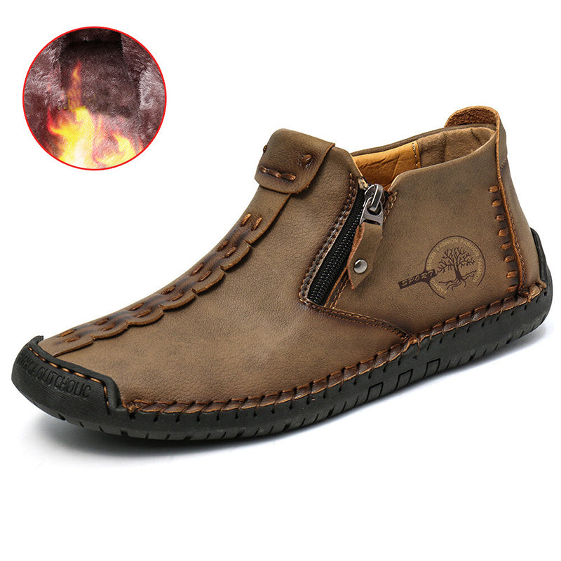 Stylish Men's Ankle Boots with Zipper β Comfortable Breathable Microfiber Hiking Shoes in Multiple Colors 16