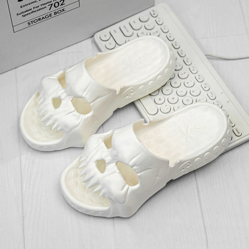 Personalized Skull Design Flip-Flops – Comfortable Indoor and Outdoor Slippers for Men 11