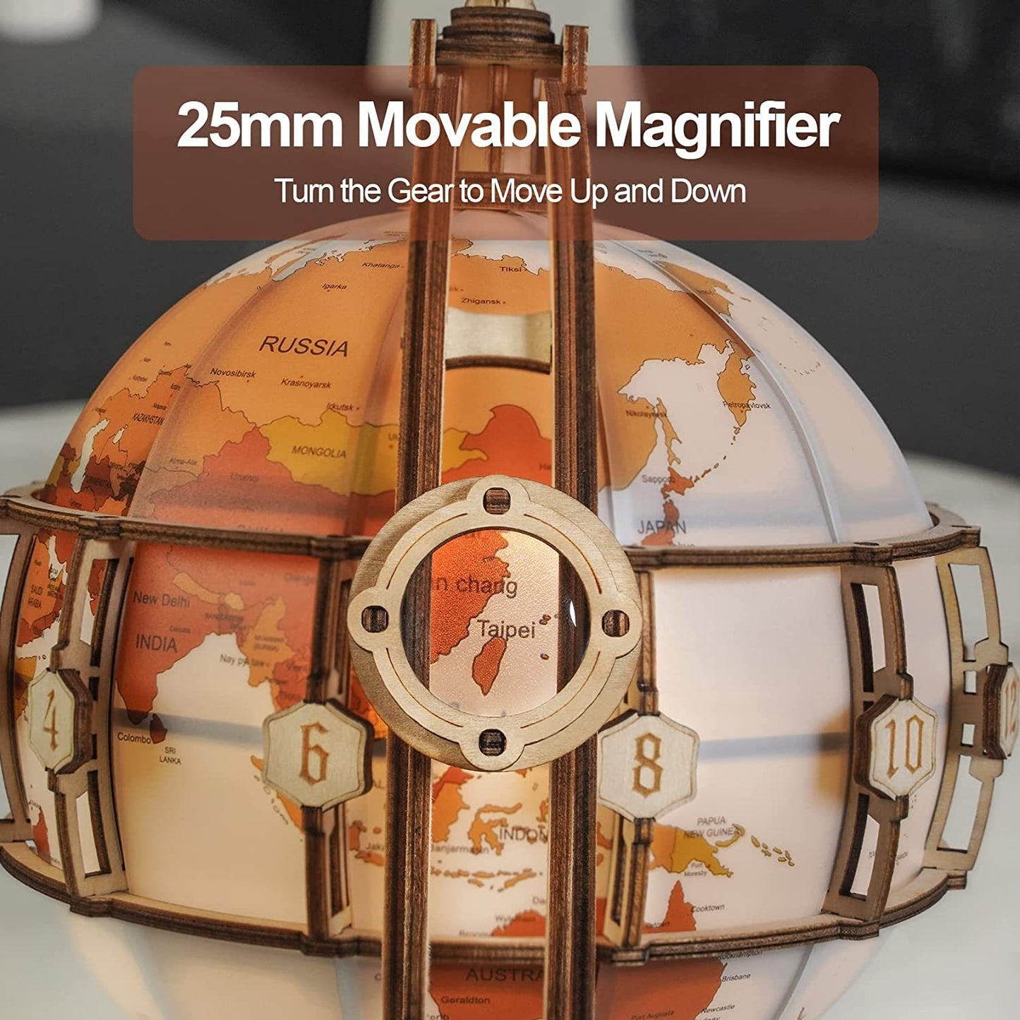 3D Wooden Globe Model Building Kit