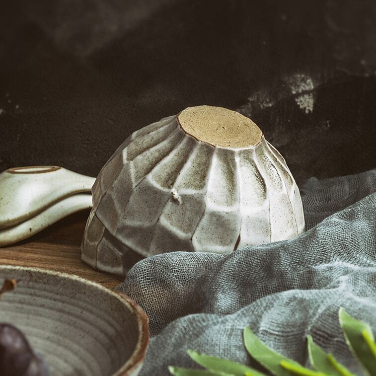 Rustic Earthenware Bowl & Spoon Collection