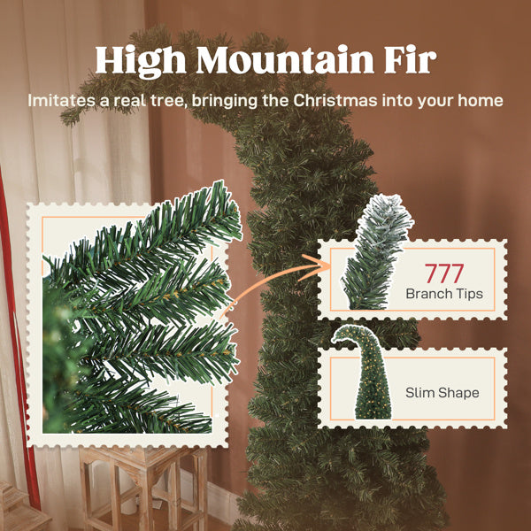 Slim 6ft Christmas Tree with 200 Warm White LEDs