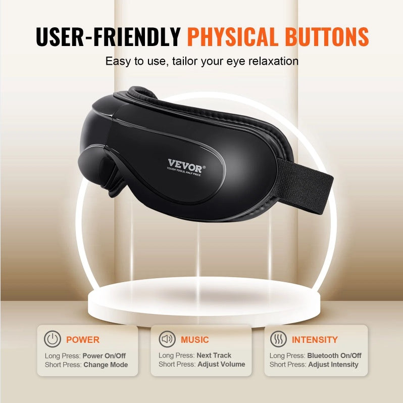Heated Eye Massager Mask with Bluetooth