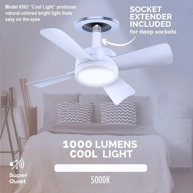 Socket Fan Light with Remote Control – Adjustable LED Ceiling Fan and Light Combo for Easy Installation and Comfort 3