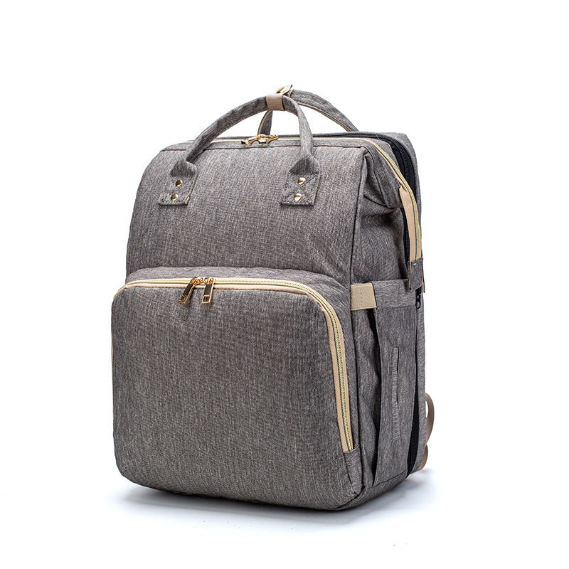 Large Capacity Diaper Bag Backpack with USB Charging and Portable Crib Function β Multi-functional Baby Bag 7