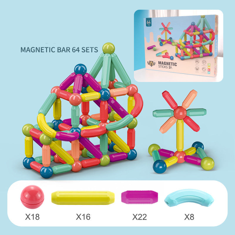 Magnetic Building Blocks Set for Kids β 50-100 Colorful Magnetic Tiles for Creative Play and Learning 8