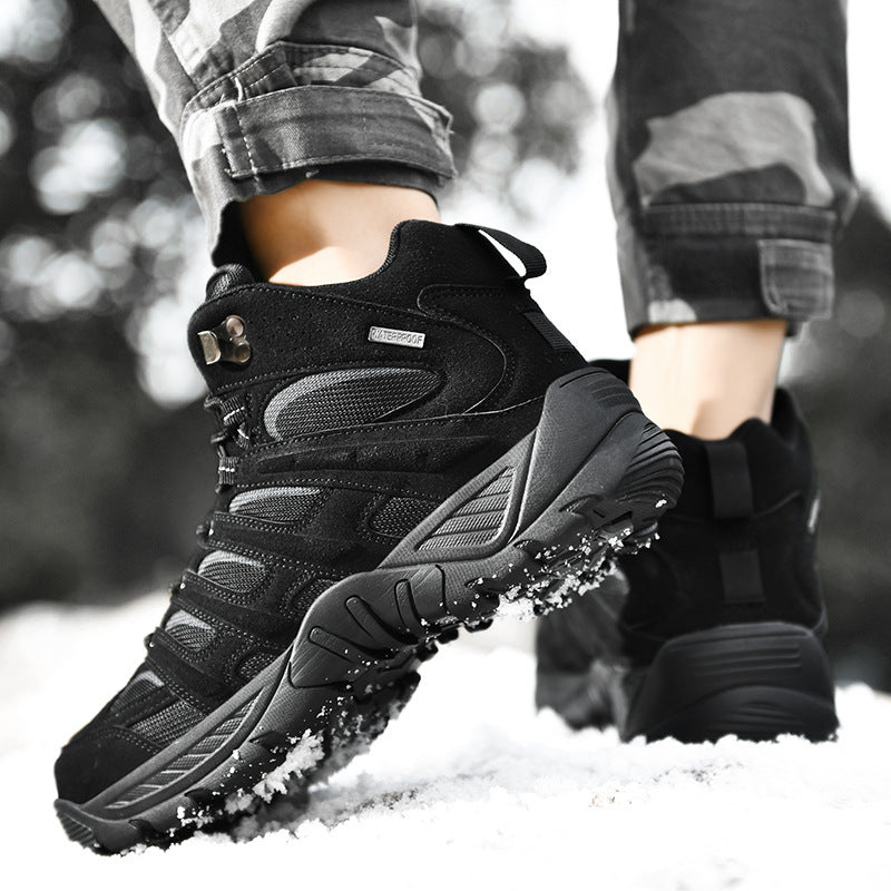 High-Top Hiking Boots for Men β Durable Weather-Resistant Outdoor Walking Boots in Black, Gray, Sand 2