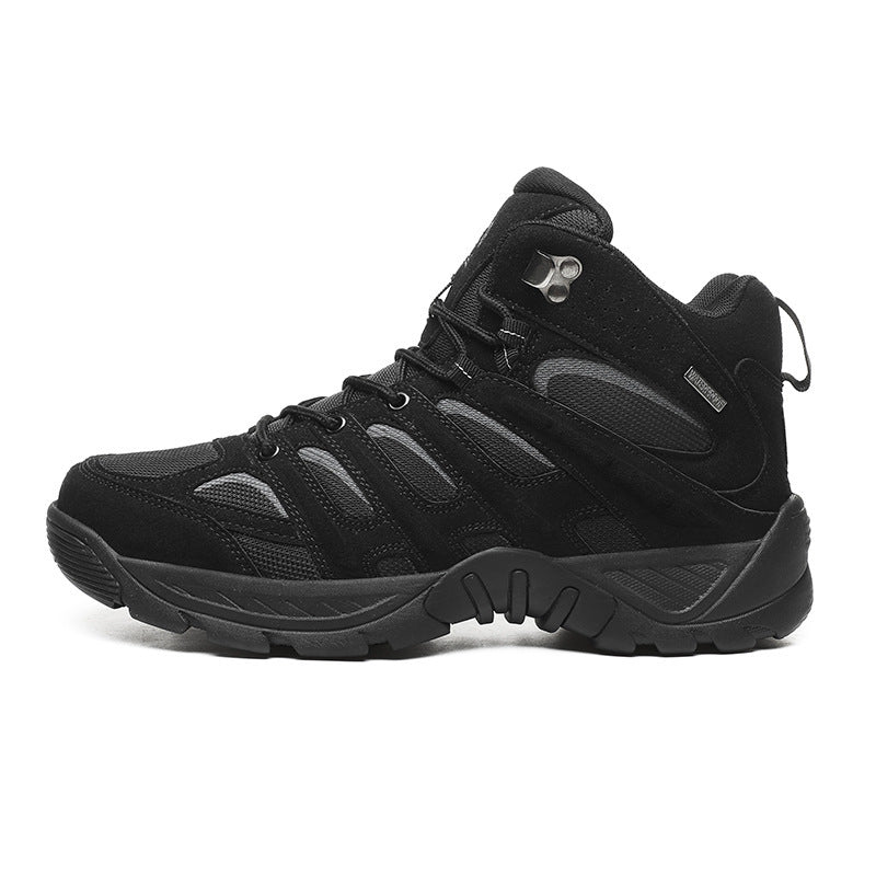High-Top Hiking Boots for Men β Durable Weather-Resistant Outdoor Walking Boots in Black, Gray, Sand 8