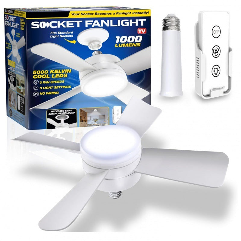 Socket Fan Light with Remote Control – Adjustable LED Ceiling Fan and Light Combo for Easy Installation and Comfort 5