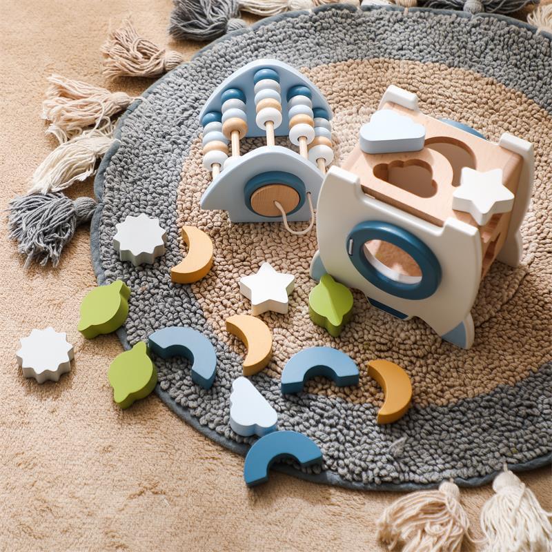 Montessori Wooden Rocket Busy Box β Educational Toy for Cognitive Development, Learning Toys for 1 and 2 Year Olds 2