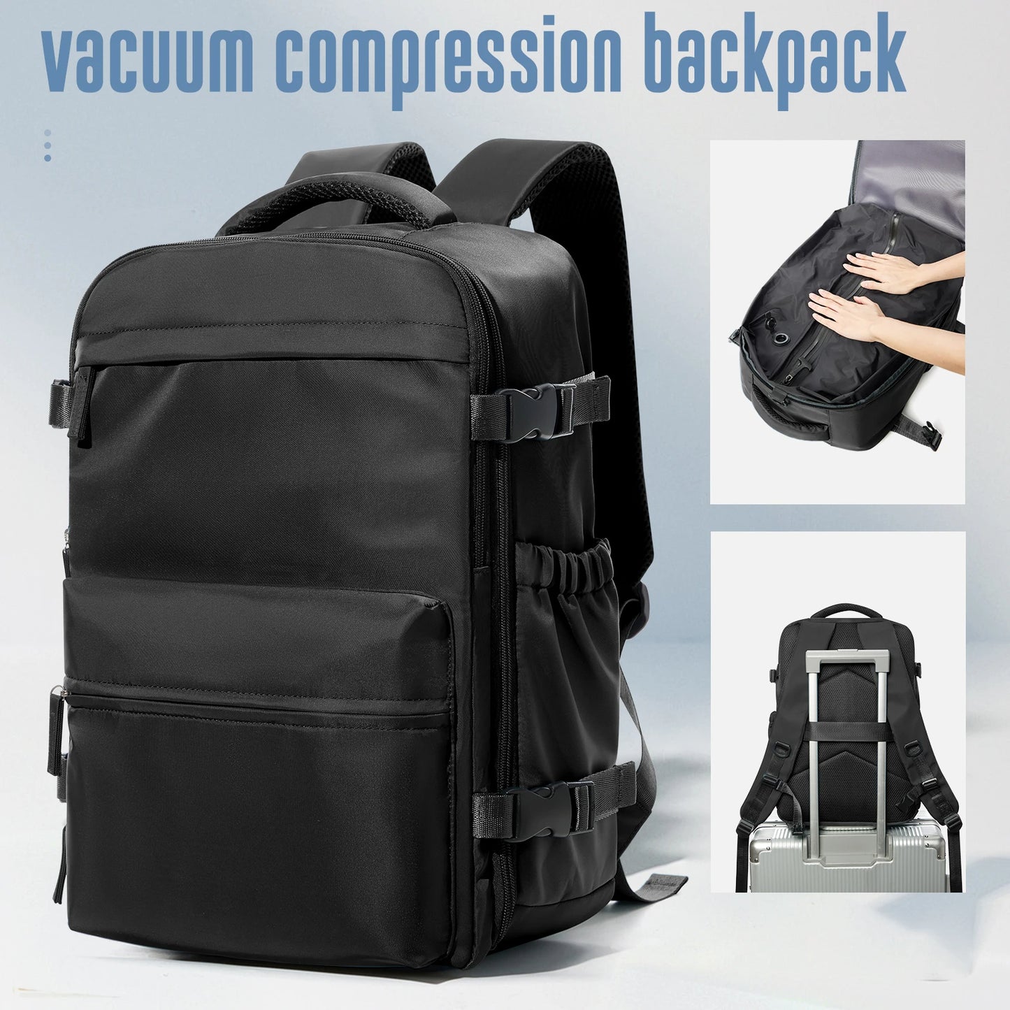 Ultimate Travel Compression Space Saving Backpack + FREE Vacuum Pump