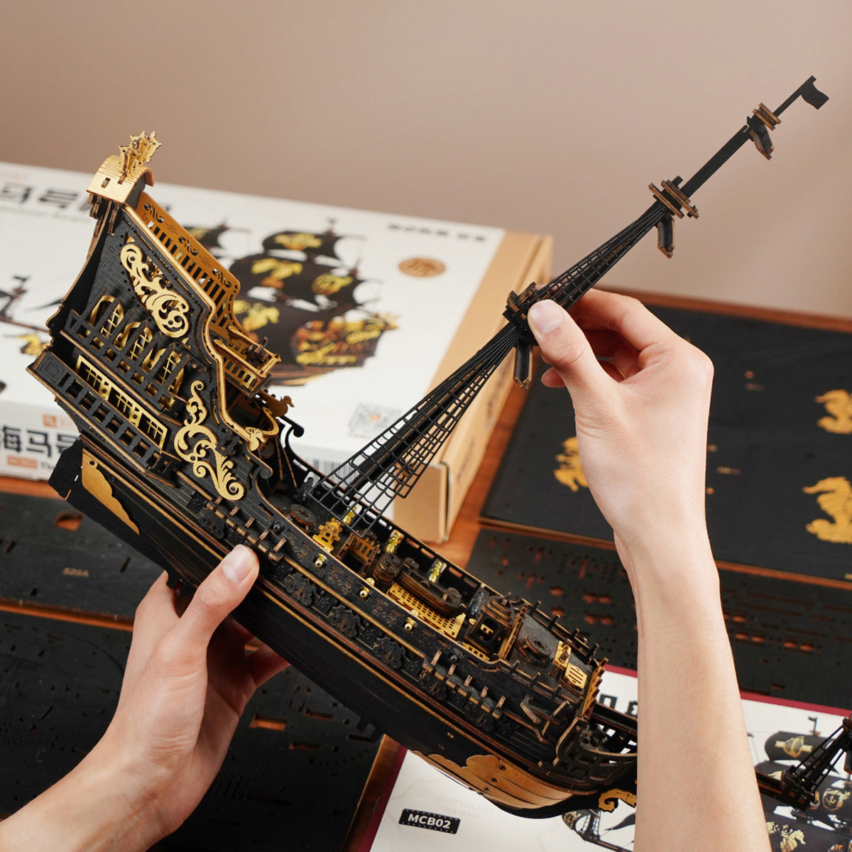 3D Wooden Ship Model Kit